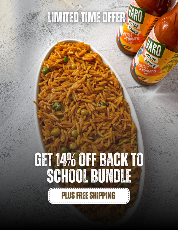 Back-to-School Dinner Hero Bundle - 12 Jollof Pouches + 5 Sauces!*