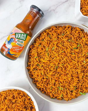Jollof Rice Made from Varo Jollof Sauce