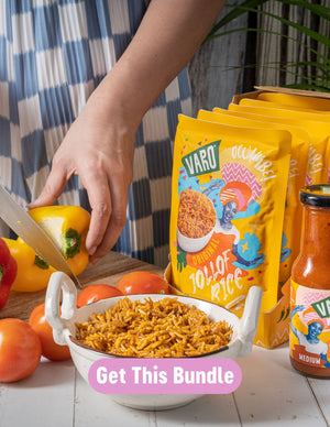 Dinner Made Easy – 12 Rice packs (2 cases of 6) & 2 Sauce Bottles for £25!* - Varofoods