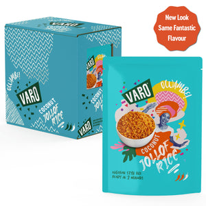 Creamy Coconut Jollof Rice – 6 x 250g Packs, Ready in 2 Minutes - Varofoods