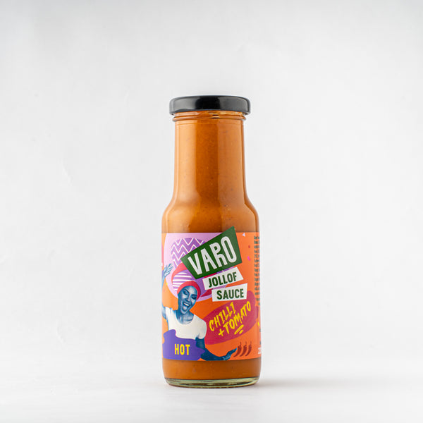 Varo Jollof Sauce – Chilli and Tomato Hot Sauce – 220g Bottle