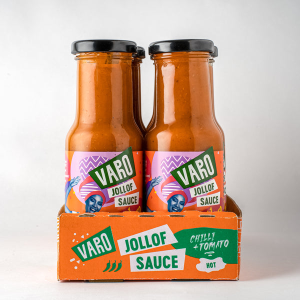 Varo Jollof Sauce – Chilli and Tomato Hot Sauce – Case of 8 bottles-220g