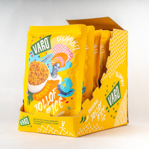 Jollof Rice Pack of 6 – Microwave Rice Ready in 2 Minutes – 6 x 250g Packs of Mild Jollof Rice by Varo